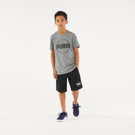 T-shirt bomull Junior grå med tryck