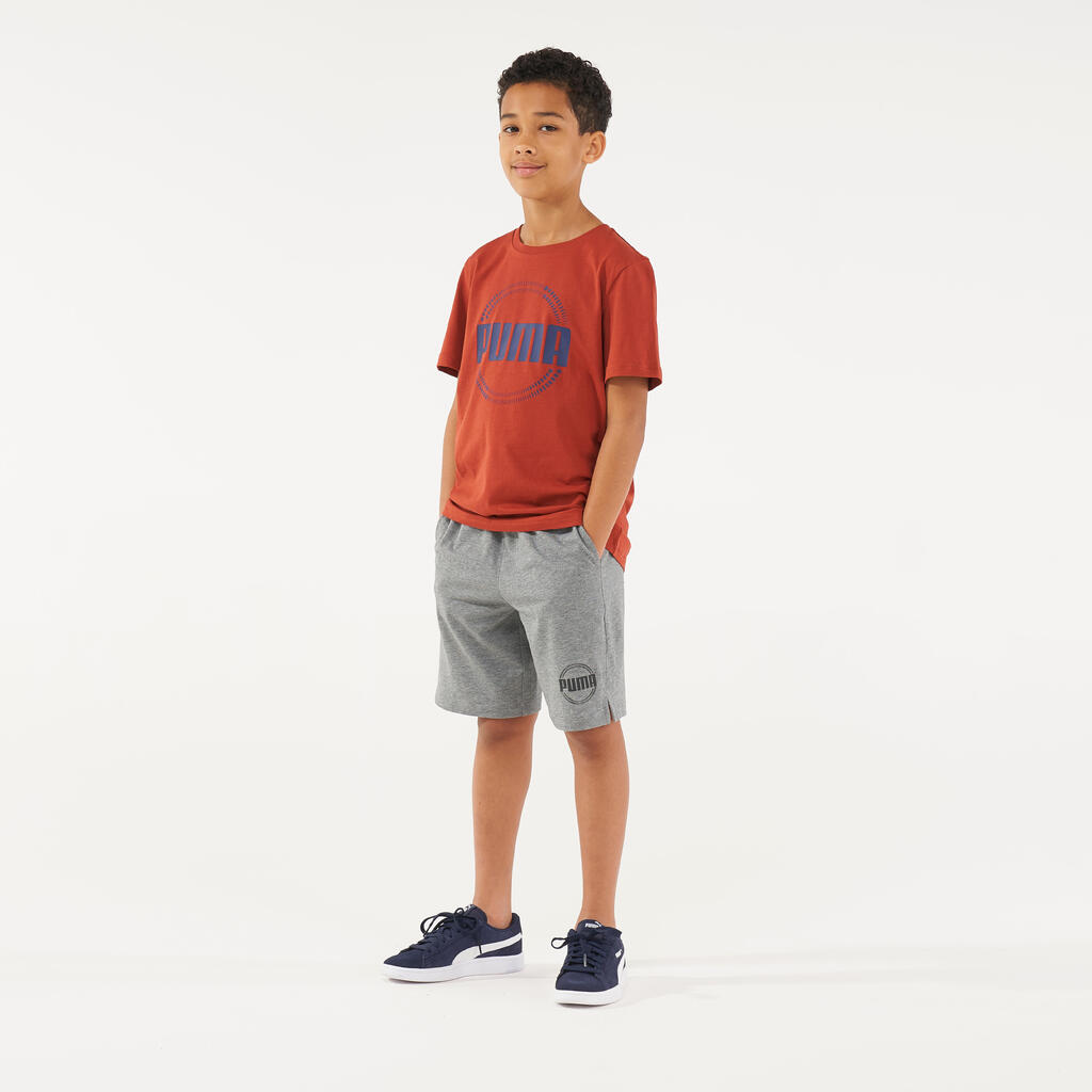 Boys' T-Shirt - Burgundy Print