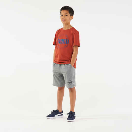 
      Boys' T-Shirt - Burgundy Print
  