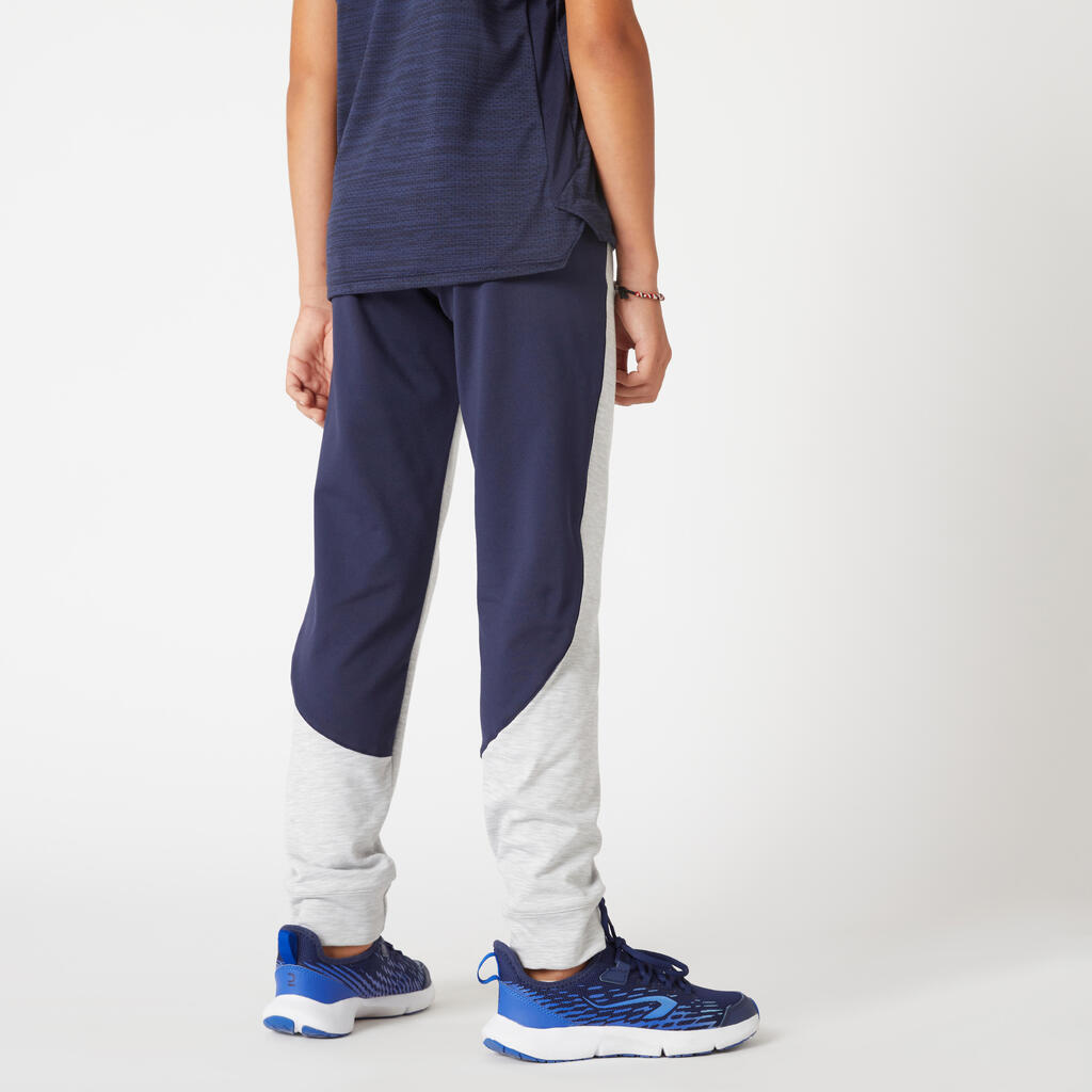 Jogginghose warm atmungsaktiv Kinder - blau/weiss 