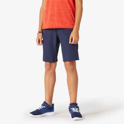 
      Boys' Breathable Synthetic Shorts W500 - Navy
  