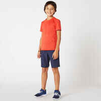 Boys' Breathable Synthetic Shorts W500 - Navy