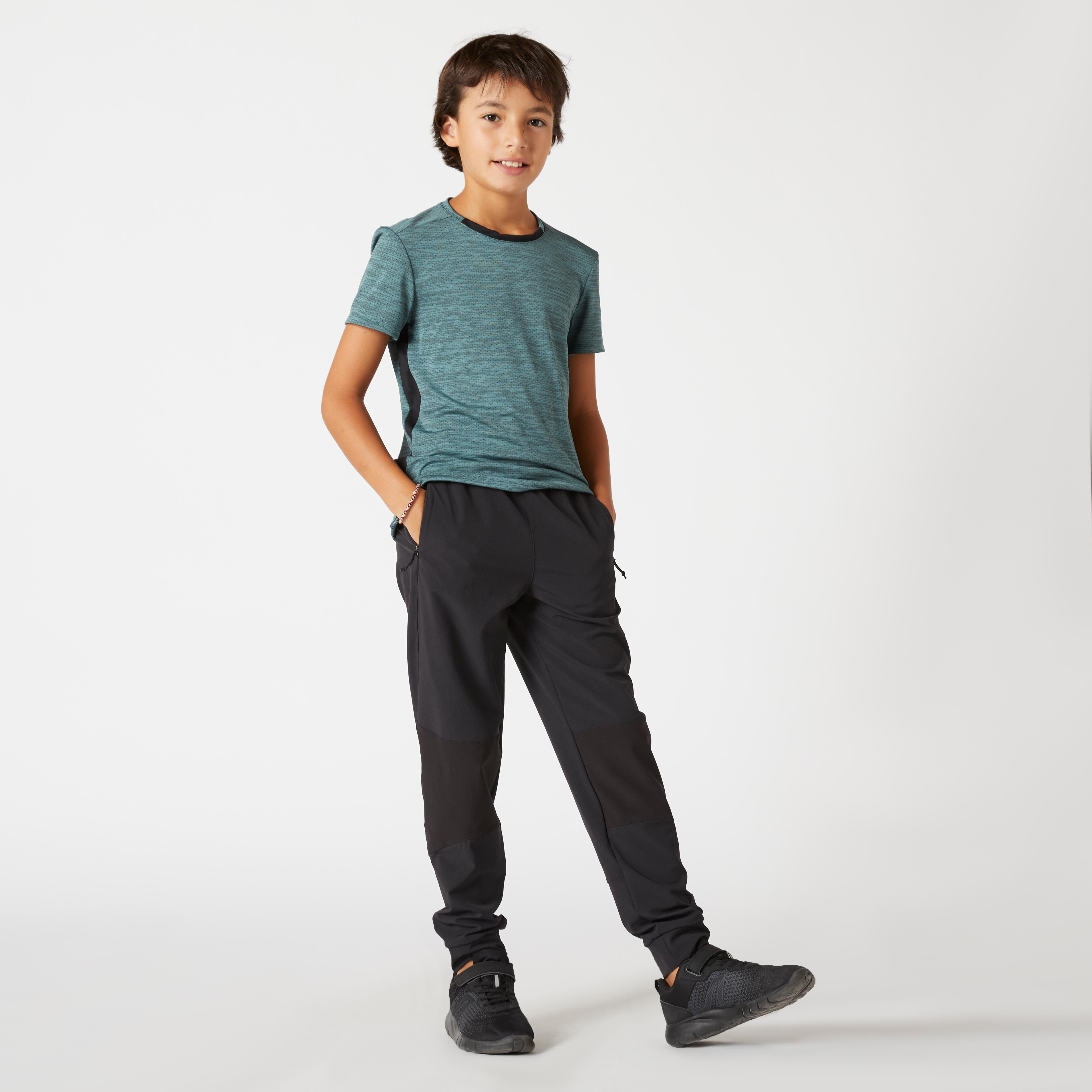 Boys Trousers Domyos Pantalon Light W500B Black