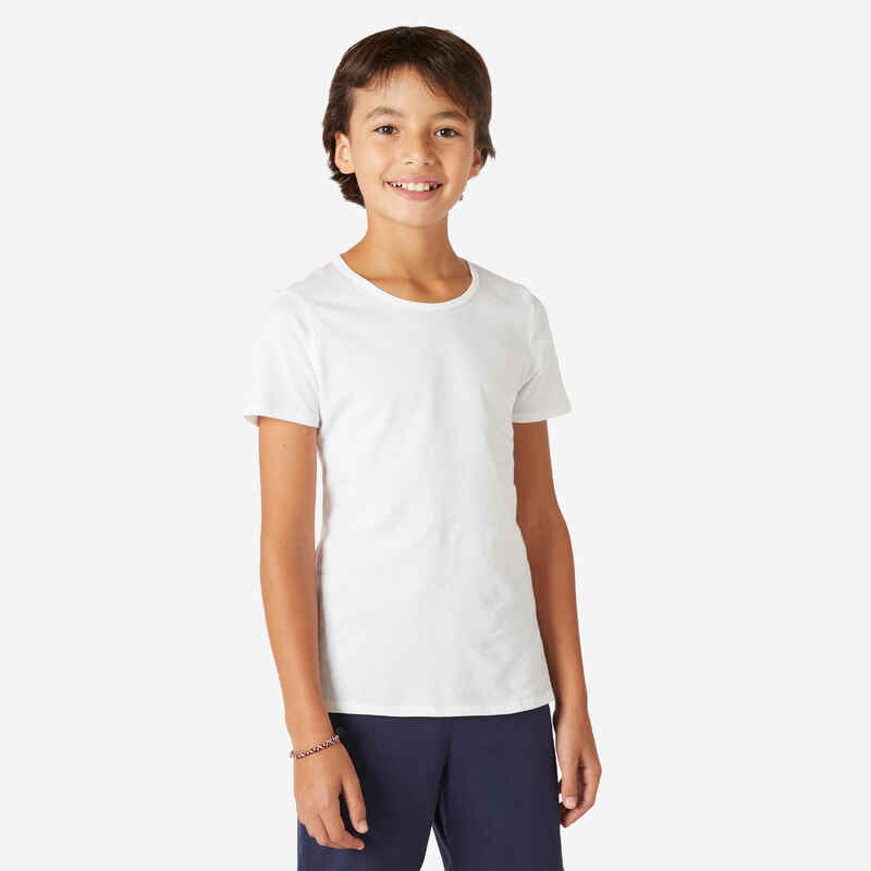 T-Shirt Kinder Baumwolle Basic - weiss T-Shirt Kinder Baumwolle Basic - weiss