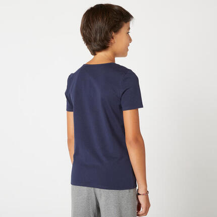 T-shirt basique 100% en coton enfant, blanc