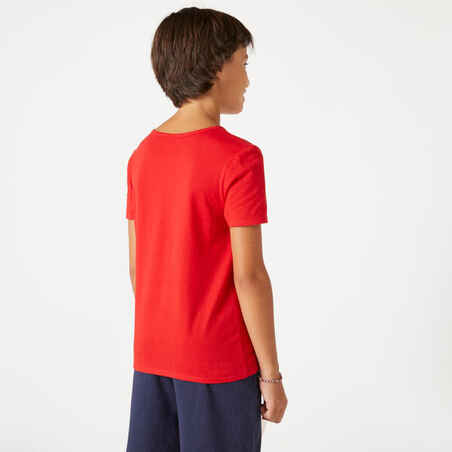 Rdeča majica s kratkimi rokavi za otroke