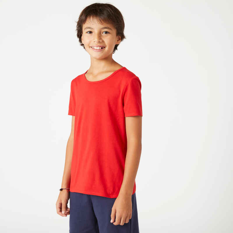 T-Shirt Basic Baumwolle Kinder rot