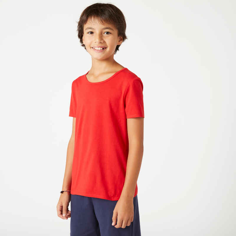 T-Shirt Basic Baumwolle Kinder rot T-Shirt Basic Baumwolle Kinder rot