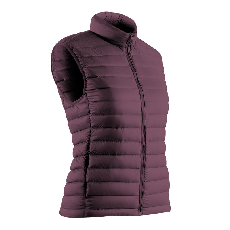 Doudoune duvet sans manches de golf Femme MW500 pourpre
