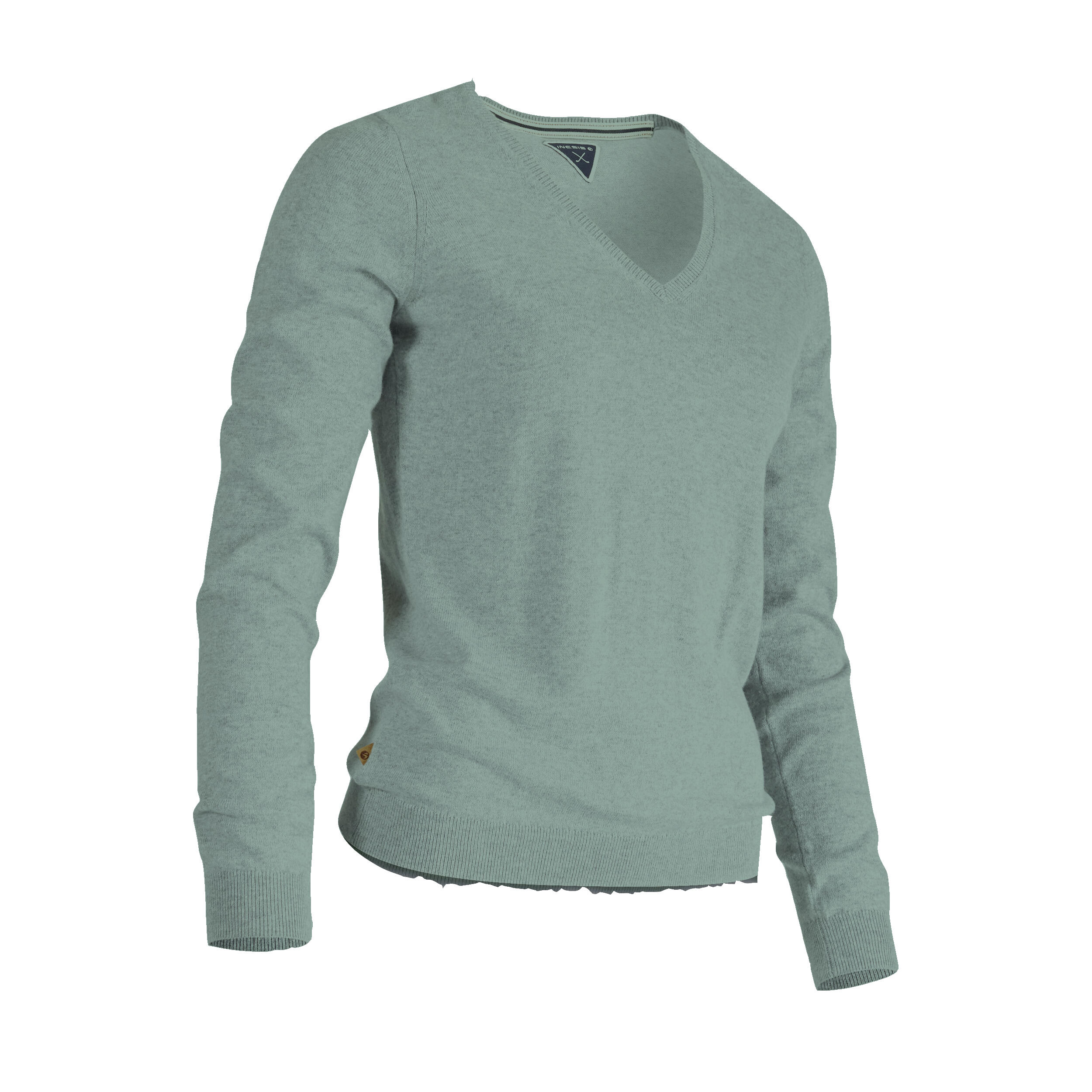 Women s Golf V neck Pullover MW500 laurel green