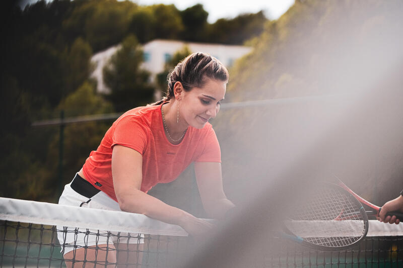 Short tennis light 2 en 1 femme - Light 900 blanc cassé