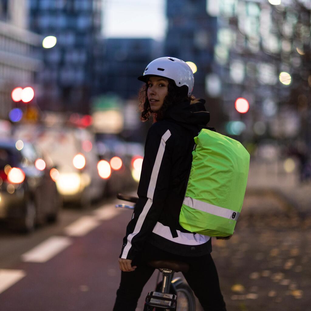 COUVRE SAC IMPERMEABLE VISIBILITE JOUR NUIT JAUNE FLUO