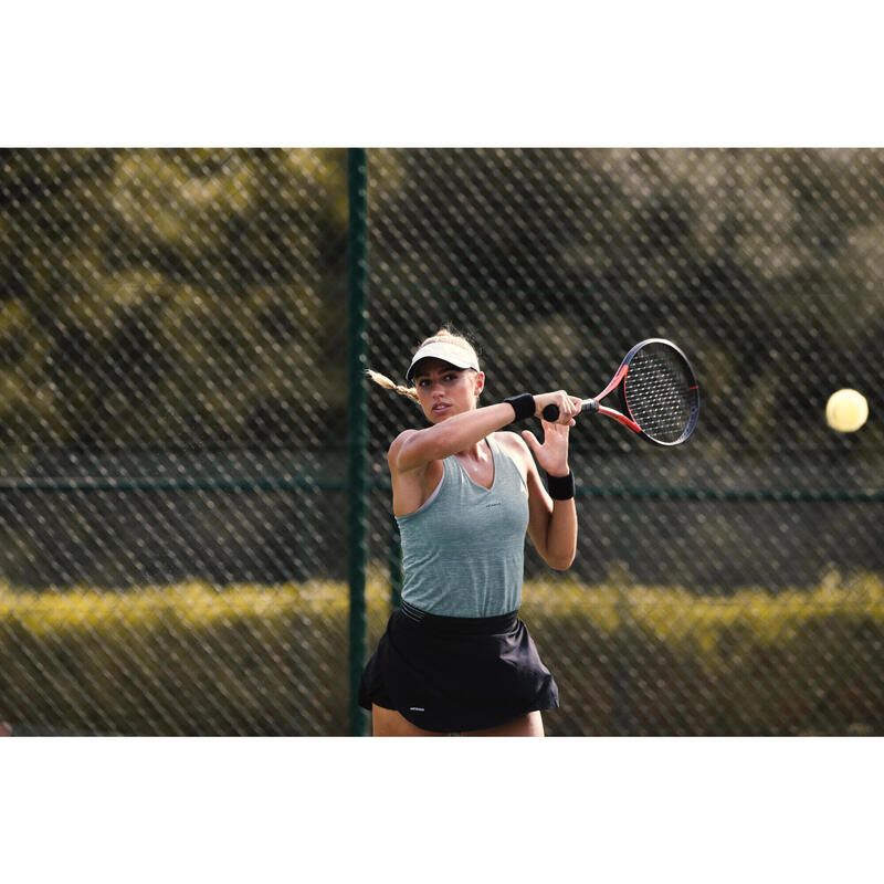 Fustă Tenis Light 900 Negru Damă 