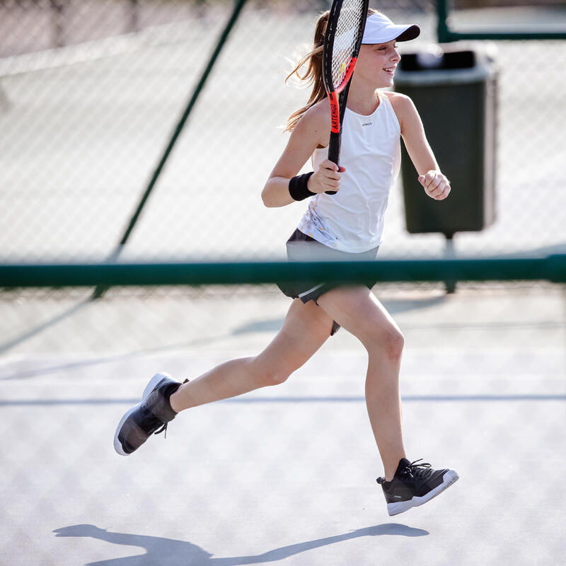 Débardeur de tennis fille - TTK900 blanc casse