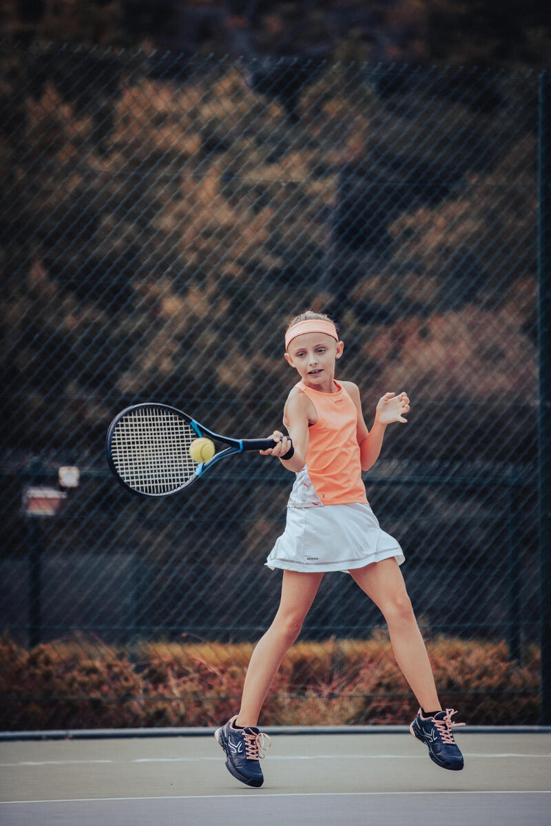 Falda de tenis Niña Artengo SK900 marfil