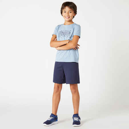 Kids' Basic Cotton T-Shirt - Blue Jean Print