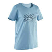 Kids' Basic Cotton T-Shirt - Blue Jean Print