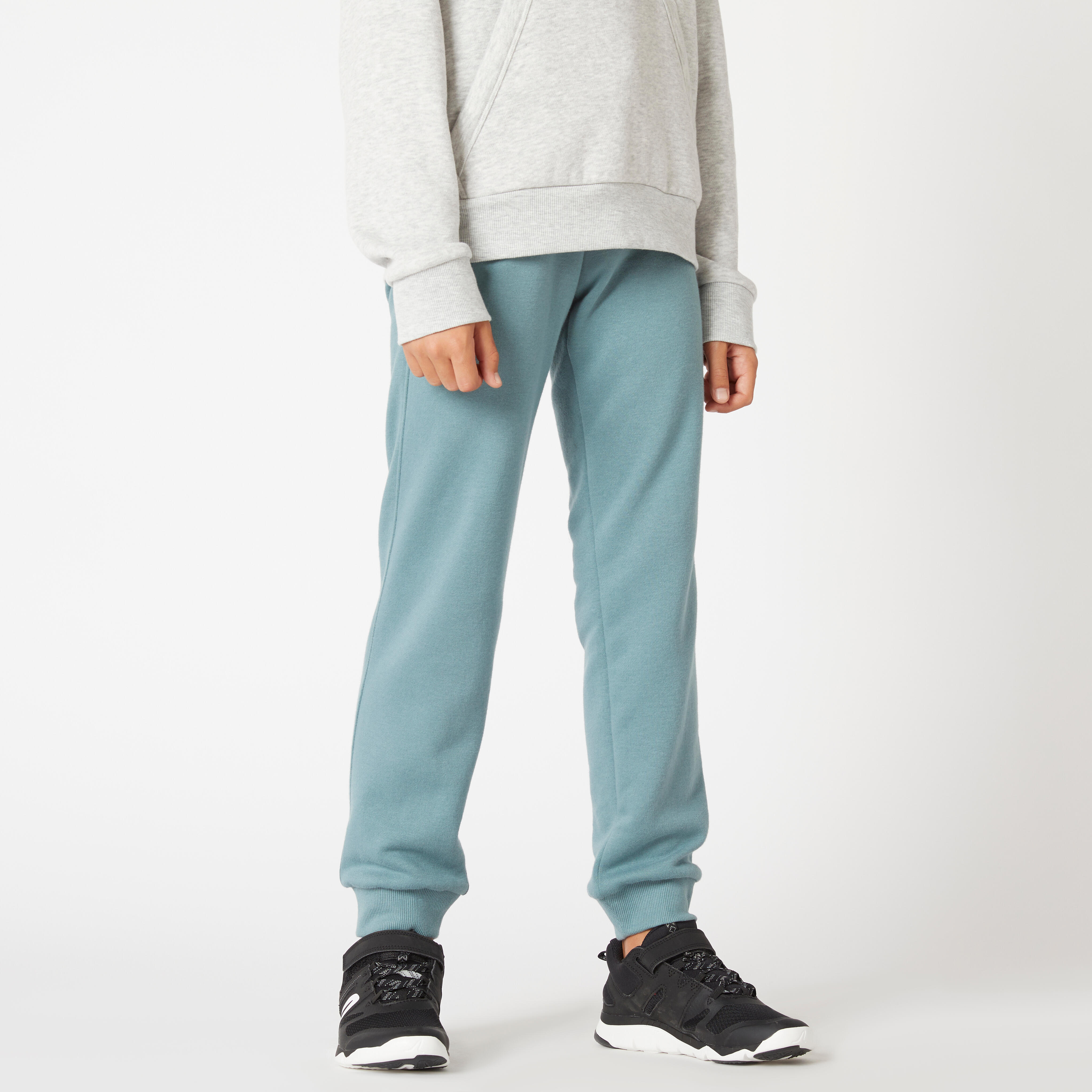 Kids' Warm Straight Jogging Bottoms 500 