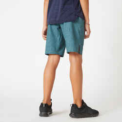 Boys' Synthetic Breathable Shorts W500 - Khaki Print