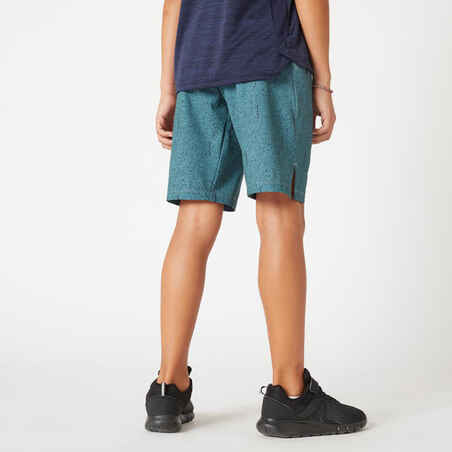 Boys' Synthetic Breathable Shorts W500 - Khaki Print