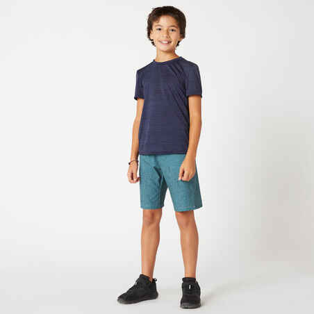 Boys' Synthetic Breathable Shorts W500 - Khaki Print