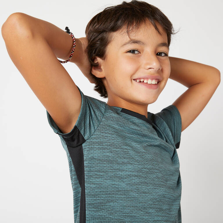 Kaos Olahraga Breathable Anak-Anak S500 - Khaki