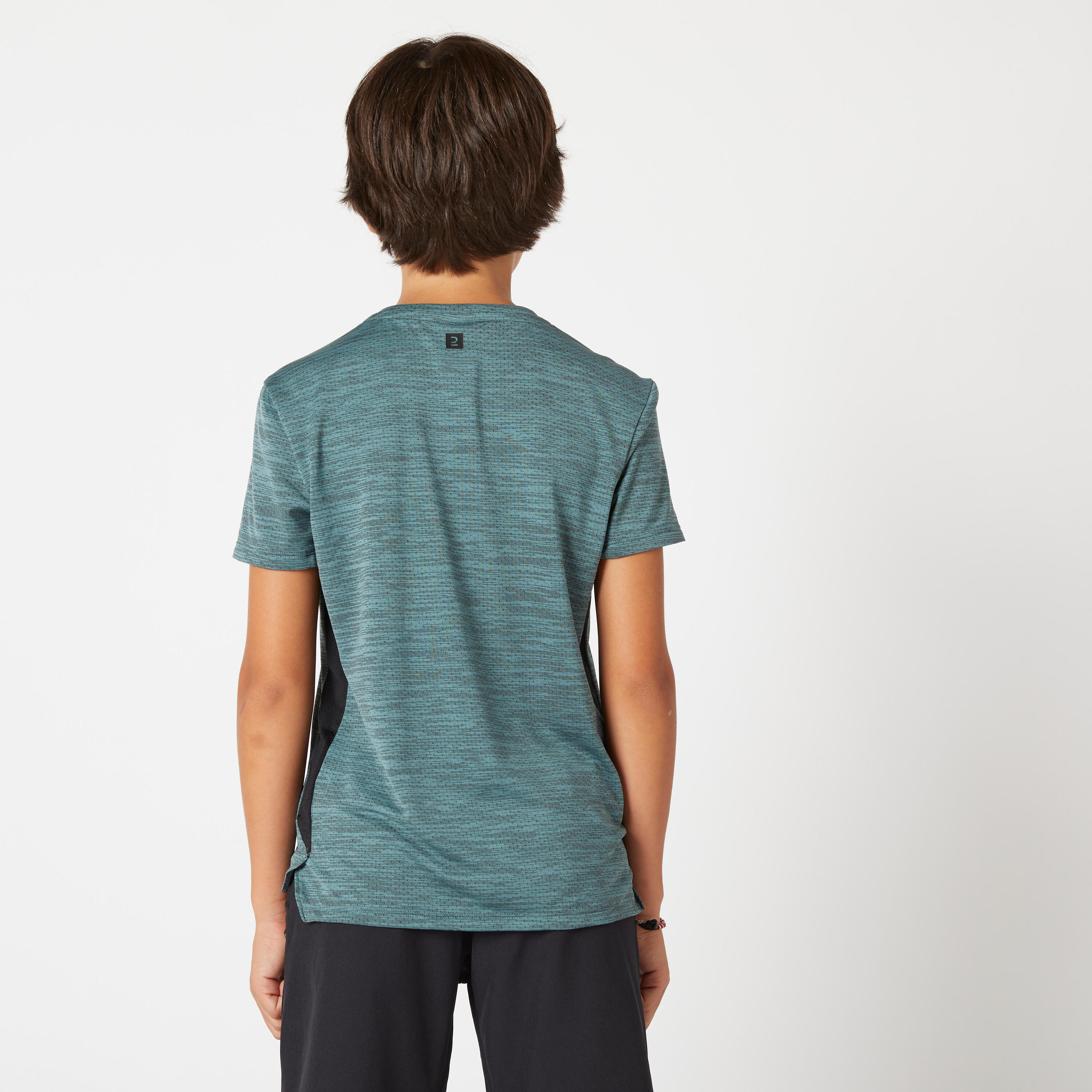 Playera sintética transpirable para niños - 500 caqui  2/5