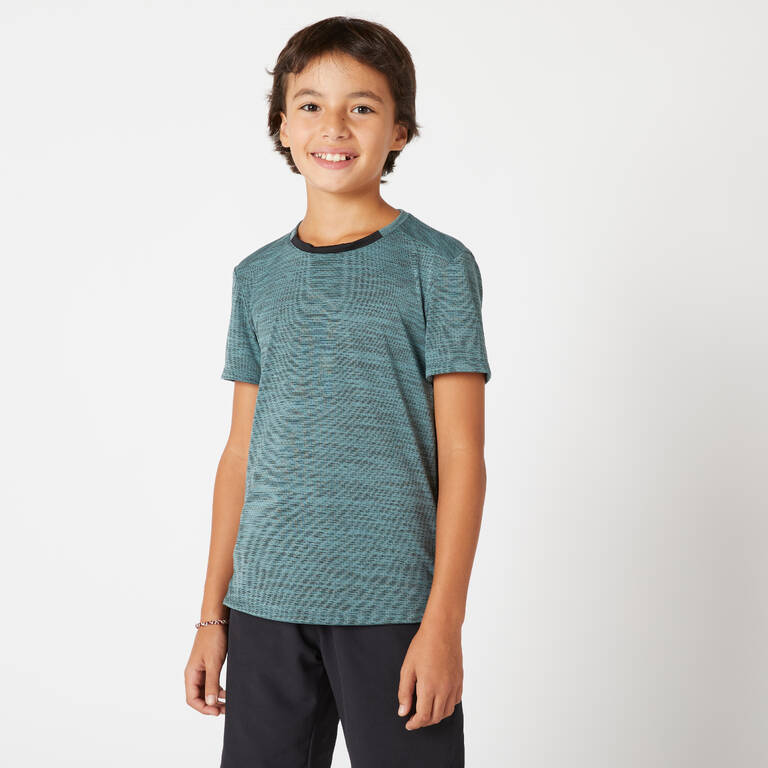 Kids' Synthetic Breathable T-Shirt S500 - Khaki