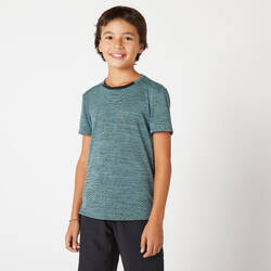 Kids' Synthetic Breathable T-Shirt S500 - Khaki