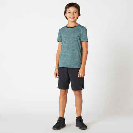 Kids' Synthetic Breathable T-Shirt S500 - Khaki