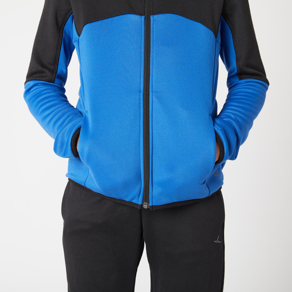 Survêtement enfant synthétique respirant - S500 bleu et noir