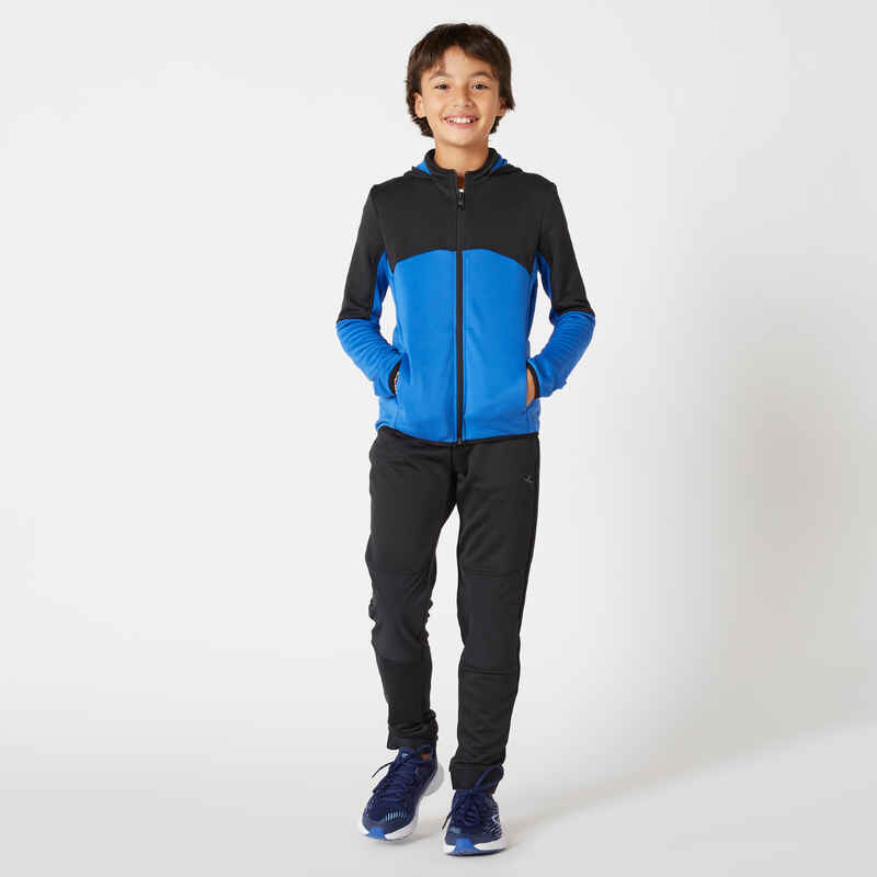 Kids' Synthetic Breathable Tracksuit S500 - Blue/Black