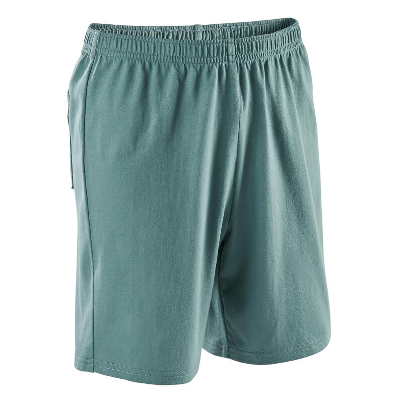 Pantaloncini bambino ginnastica 100 cotone 100% verde salvia