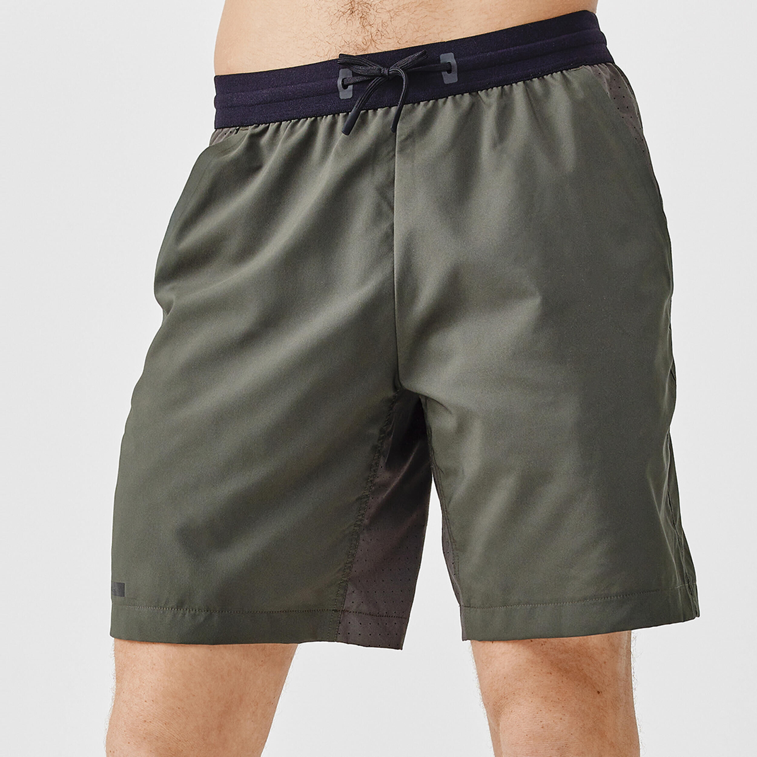 KIPRUN Men's Running Breathable Shorts Dry+ - olive black