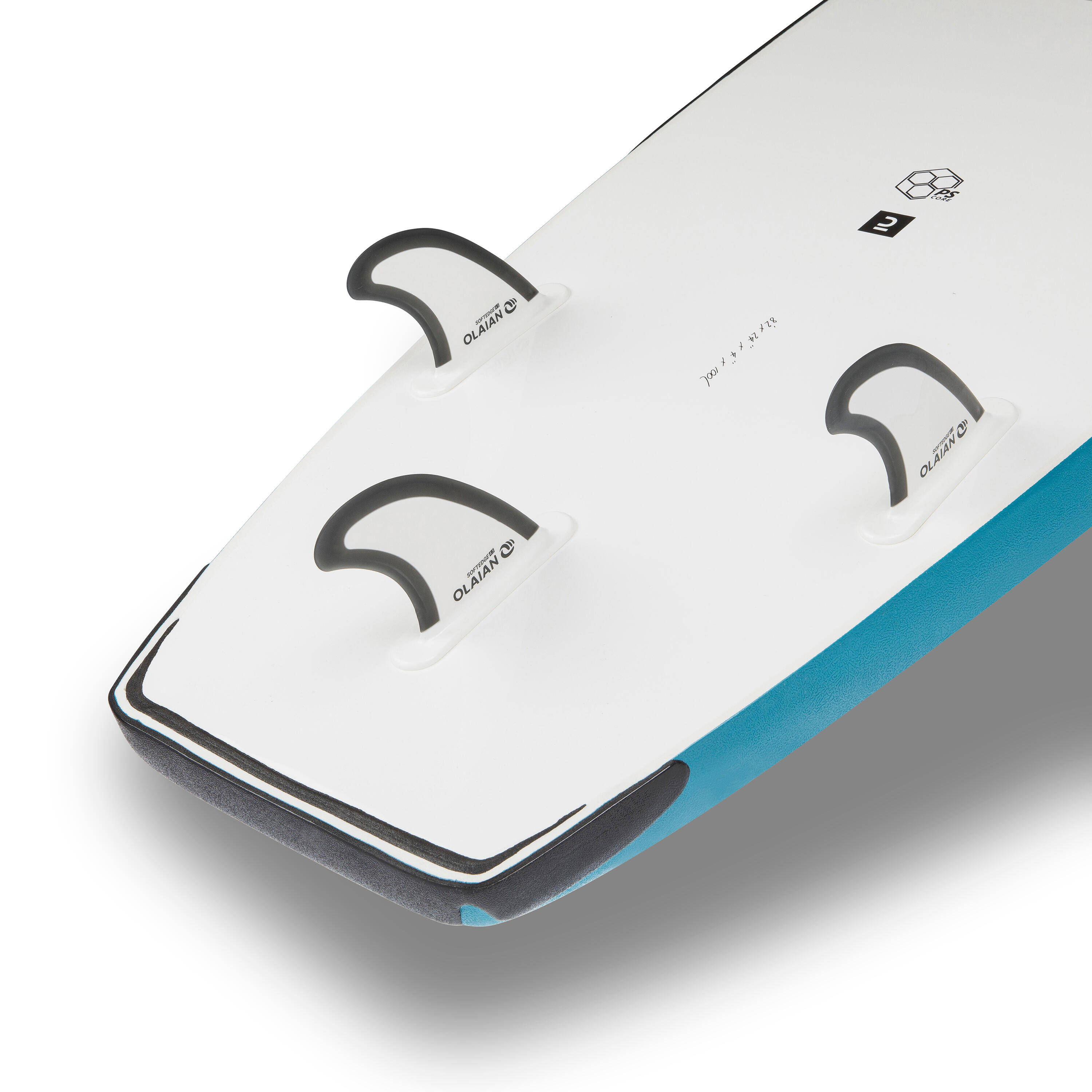 Foam SURFBOARD 100 Reinforced 8'2" 100 L + Leash -  4