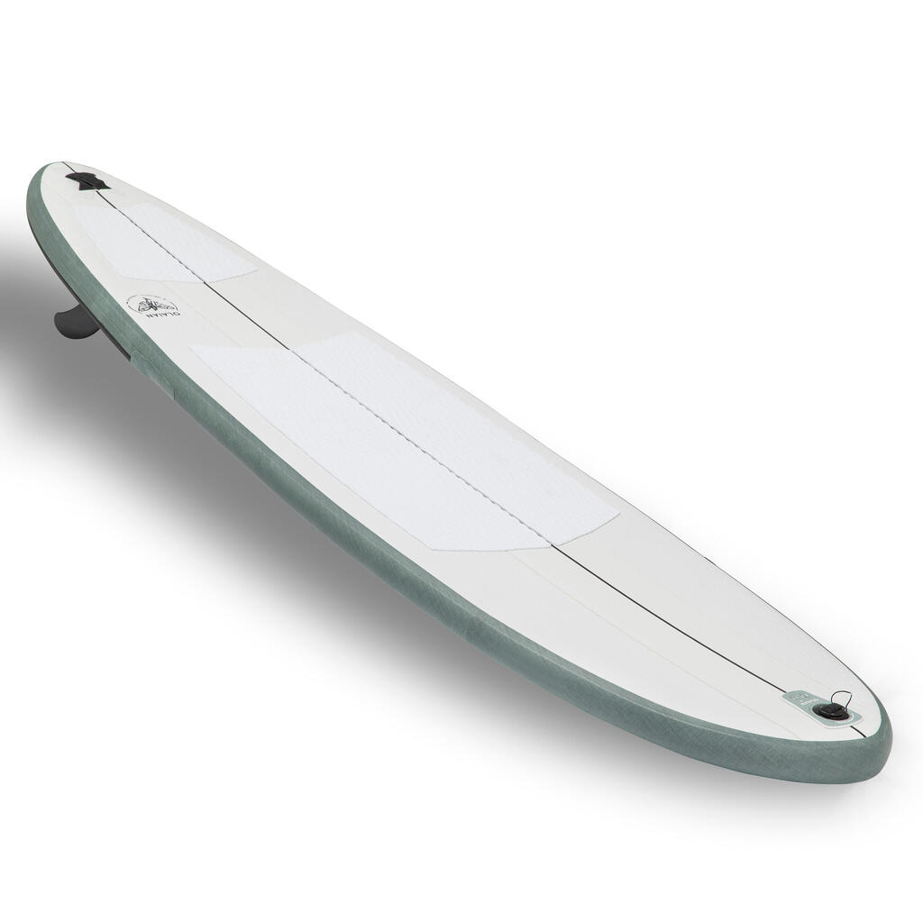 Tabla de surf inflable y compacta de 2,29 m Olaian 500 gris