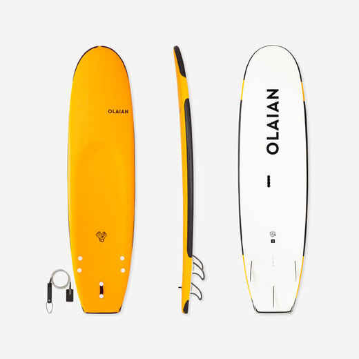 
      Surfboard 100 Schaumstoff verstärkt 7'5" - 84 L mit Leash
  