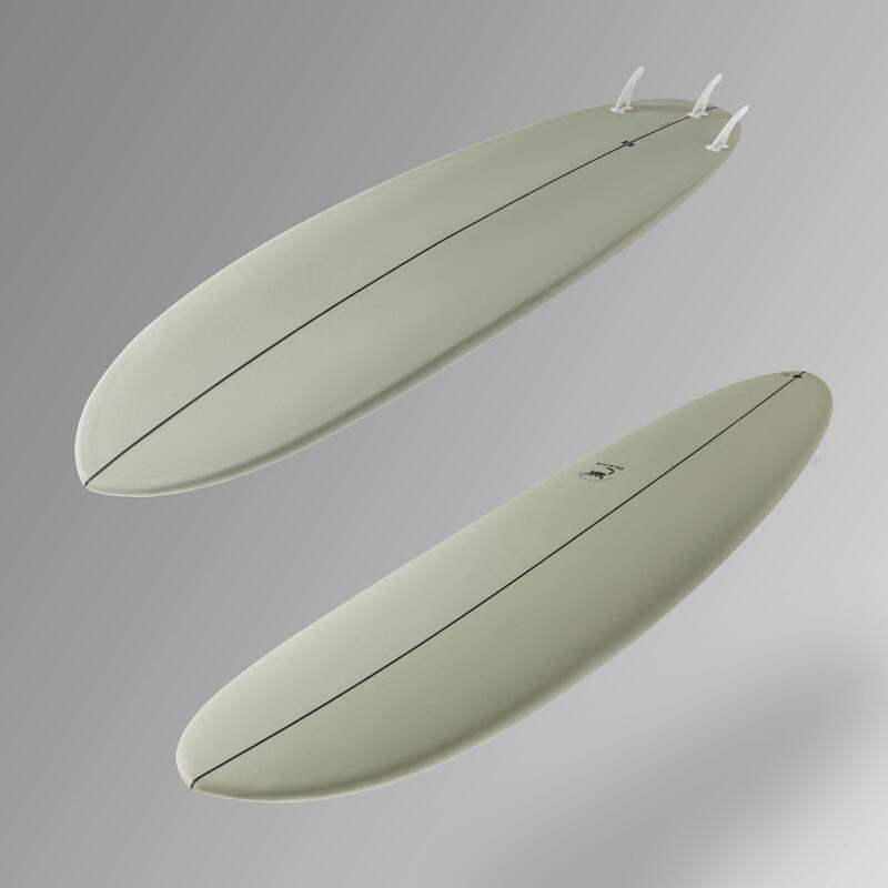 Surfboard 500 Hybride 8' geleverd met 3 vinnen
