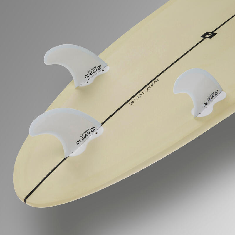 Hybride surfboard 500 6'4" met 3 vinnen.