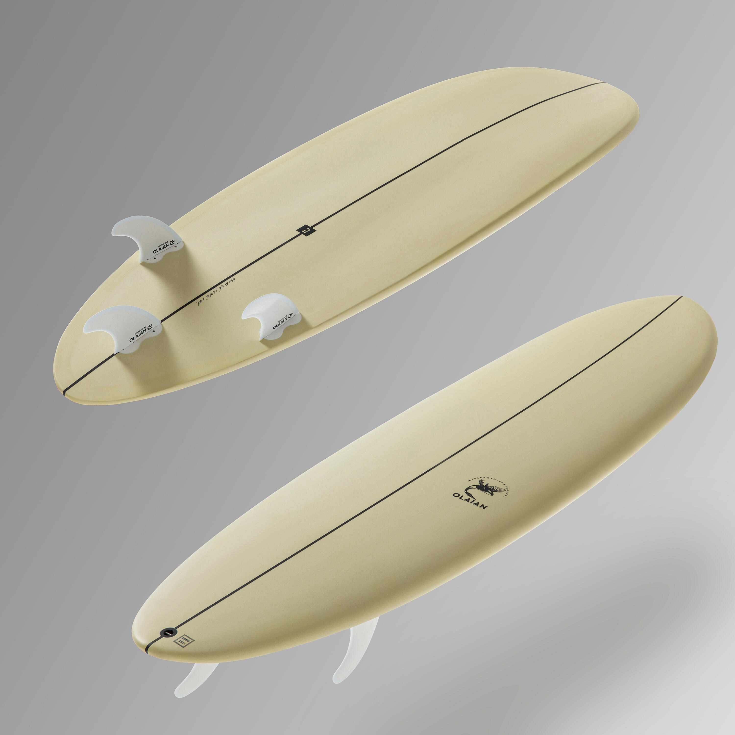 SURF 500 Hybrid 6'4 supplied with 3 fins.