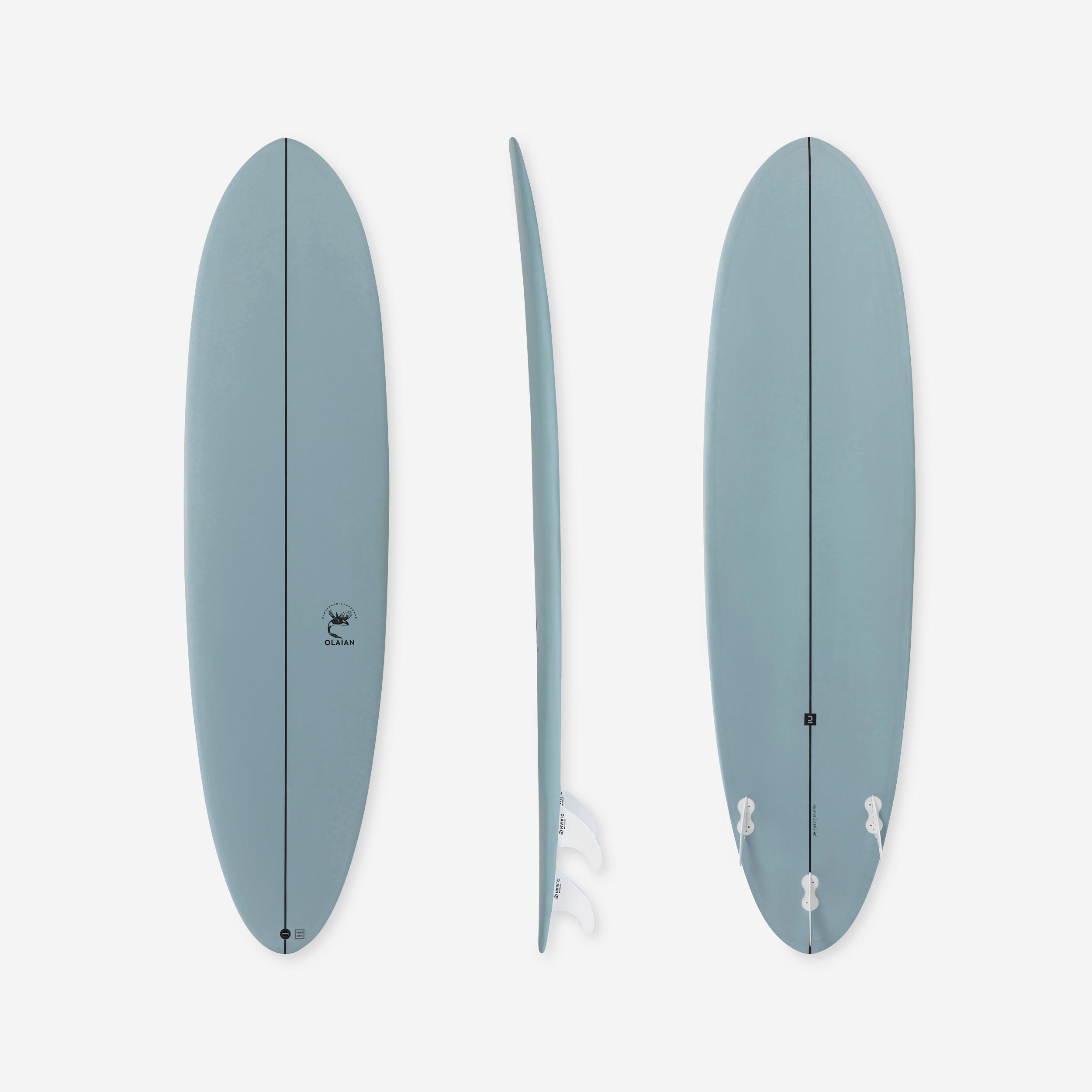 SURFBOARD 500 Hybrid 7' with three fins. OLAIAN | Decathlon