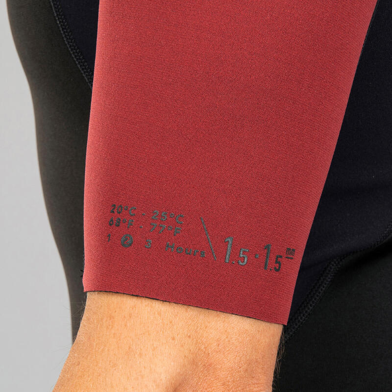 Pánský krátký neopren na surf strečový 500 1,5 mm