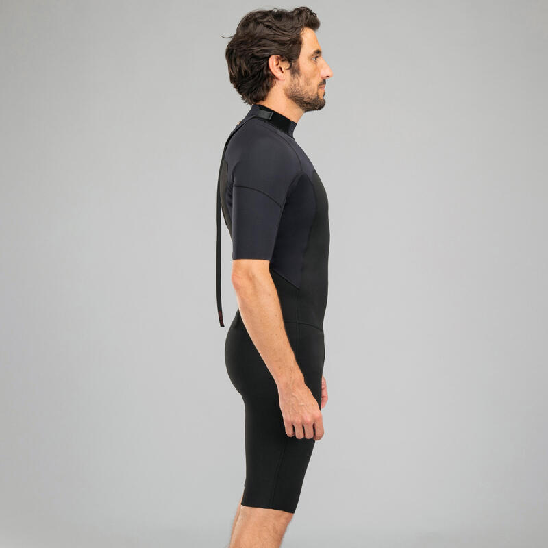 Pánský krátký neopren na surf strečový 500 1,5 mm