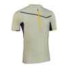 MEN'S TRAIL RUNNING SHORT-SLEEVED ZIP T-SHIRT - LIGHT KAKHI