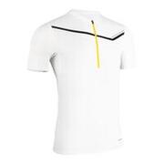 Men's Trail Running Short-Sleeved Zip T-Shirt - White