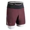 Laufshorts 2-in-1 Trailrunning Herren - Trail Comfort bordeaux