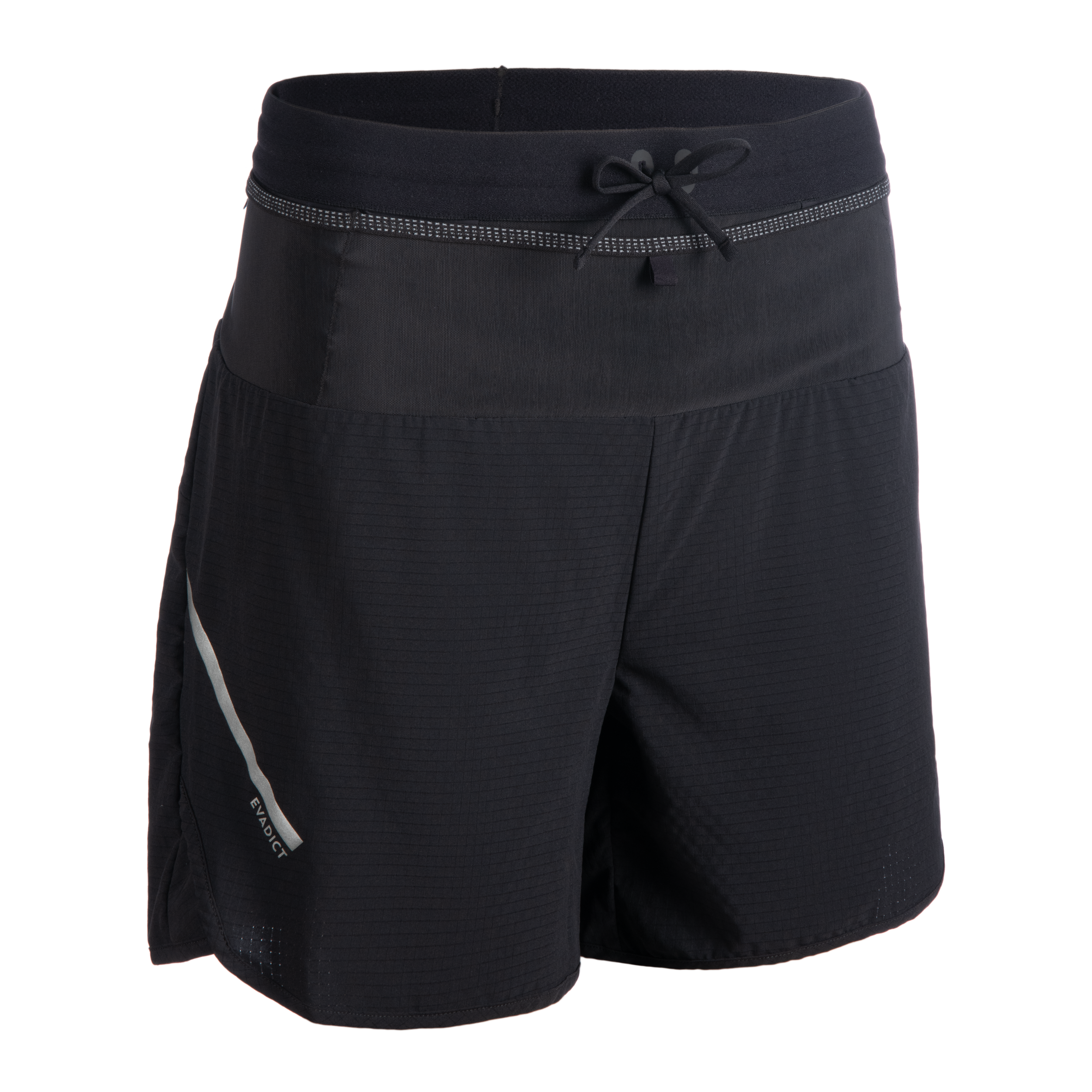 SHORT DE TRAIL RUNNING BAGGY FEMME NOIR