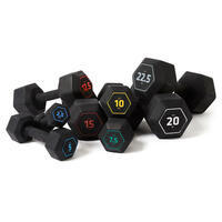 Haltère de cross training et musculation 2,5 kg - Dumbbell hexagonale noire