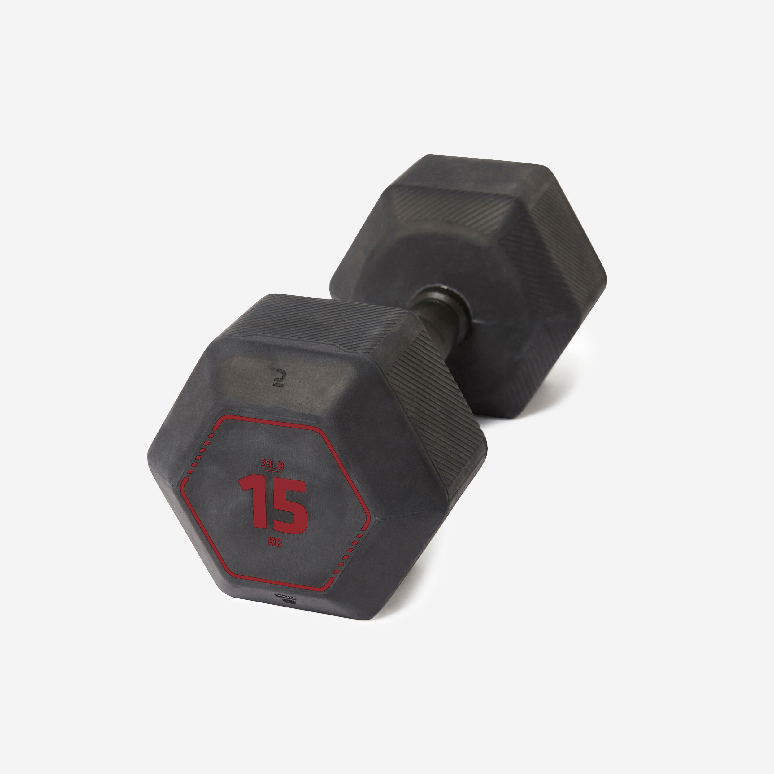 CORENGTH Cross Training And Bodybuilding Hex Dumbbell 15 kg - Black
