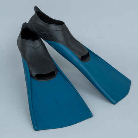 Aletas de natación pala larga Nabaiji Trainfin 500 azul